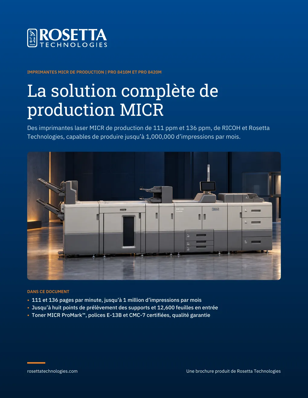 Cover of the Pro 8410M / 8420M, French Canadian brochure