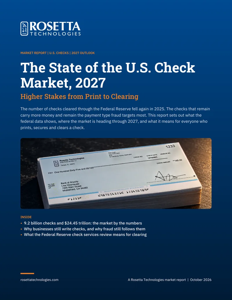 Cover of The State of the U.S. Check Market, 2027